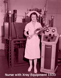Nurse with Xray Equipment in 1933